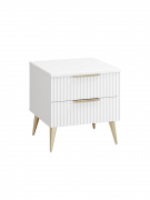 Тумба прикроватная Афина АФ-02 белый бриллиант/бланж