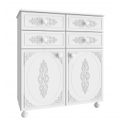 Тумба комбинированная Ассоль АС-18 белое дерево