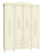 Шкаф четырехдверный Ассоль плюс АС-28 ваниль