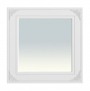 Зеркало Ассоль АС-44 (800х800) белое дерево