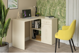 Стол угловой Ассоль плюс АС-67 ваниль