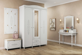 Гарнитур для прихожей Ассоль АС-053 белое дерево