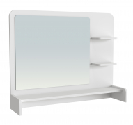 Полка с зеркалом ТН-3 белый структурный