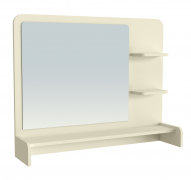 Полка с зеркалом ТН-3 ваниль