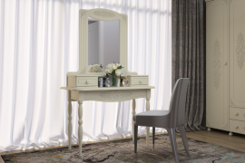 Комплект туалетный столик с зеркалом Ассоль плюс АС-3638 ваниль