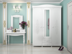 Гарнитур для прихожей Ассоль АС-042 белое дерево