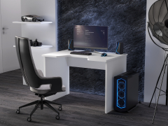 Геймерский стол С-241 белый/белый (1100х750)