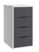 Тумба К-52 белый структурный/графит