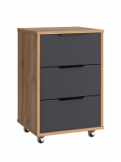 Тумба мобильная К-54 дуб крафт золотой/графит