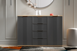 Комод Эмилия ЭЛ-21 дуб крафт золотой/графит