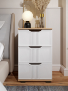 Тумба прикроватная Эмилия ЭЛ-26 дуб крафт золотой/меренга