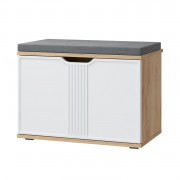 Тумба Эмилия ЭЛ-4К (с подушкой) дуб крафт золотой/меренга