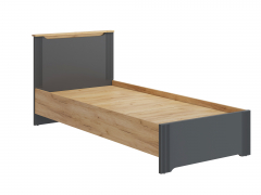 Кровать Эмилия ЭЛ-27 (90х200) дуб крафт золотой/графит