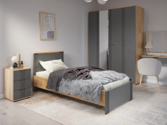 Комплект мебели для спальни Эмилия ЭЛ-008 дуб крафт золотой/графит