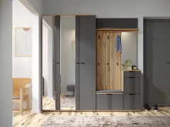 Комплект мебели для прихожей Эмилия ЭЛ-019 дуб крафт золотой/графит