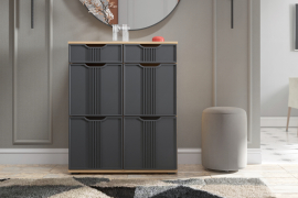 Комод Эмилия ЭЛ-20 дуб крафт золотой/графит