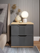 Тумба прикроватная Эмилия ЭЛ-25 дуб крафт золотой/графит