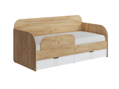 Кровать Эмилия ЭЛ-48 (90/200) дуб крафт золотой/меренга