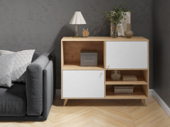 Комод Ирма ИР-11 дуб крафт/белый структурный