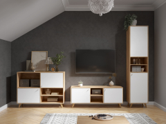 Гарнитур для гостиной Ирма ИР-003 дуб крафт/белый структурный