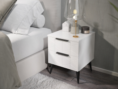 Тумба прикроватная Контемпо КТ-04 белый бриллиант/бланж