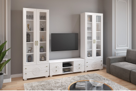 Гарнитур для гостиной Монблан МБ-010 белое дерево