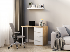 Стол С-414 блэквуд ячменный/меренга (1000х550)