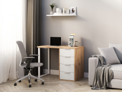 Стол С-414 дуб крафт золотой/меренга (1000х550)