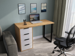 Стол С-400 дуб крафт золотой/меренга