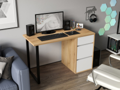 Стол С-401 дуб крафт золотой/меренга