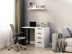 Стол С-404 белый структурный/меренга (1000х550)