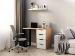 Стол С-404 дуб крафт золотой/меренга (1000х550)