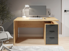 Стол С-407 дуб крафт золотой/графит (1350*600)