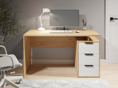 Стол С-407 дуб крафт золотой/меренга (1350*600)