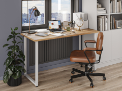 Стол С-600 дуб крафт золотой/каркас белый (1350х600)