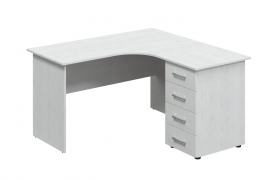 Комплект стол с тумбой ОФ-10+ОФ-20 северное дерево светлое