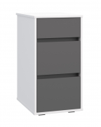 Тумба Оскар ОС-10 белый структурный/графит