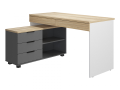 Стол Скайлайт СЛ-21К блэквуд ячменный/графит/белый