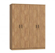 Шкаф четырехдверный для одежды Виктория ВИ-10 дуб крафт золотой