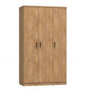 Шкаф трехдверный для одежды Виктория ВИ-9 дуб крафт золотой