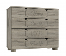 Комод ДримСтар ДС-12 дуб эвок/дуб сонома темный