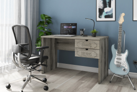 Стол письменный ДримСтар ДС-6 дуб эвок/дуб сонома темный