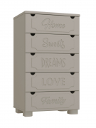 Комод ДримСтар ДС-11 глиняный серый/риолит