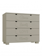 Комод ДримСтар ДС-12 глиняный серый/риолит