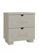 Тумба прикроватная ДримСтар ДС-14 глиняный серый/риолит