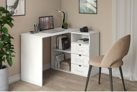 Стол угловой Дримстар ДС-5 белое дерево