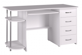 Стол компьютерный С-222БН белый структурный