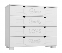 Комод ДримСтар ДС-12 белое дерево