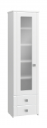 Шкаф-пенал со стеклом Изабель ИЗ-63К белое дерево
