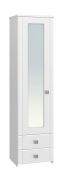 Шкаф-пенал с зеркалом Изабель ИЗ-63К белое дерево